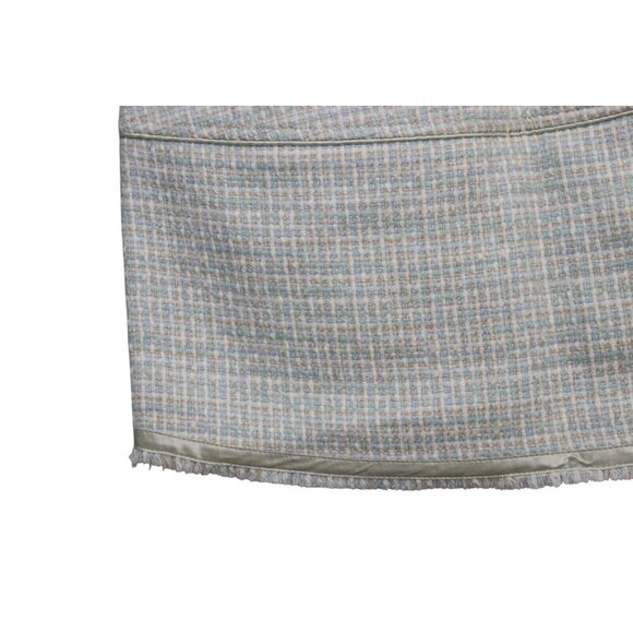 NWT Vintage Y2K Abercrombie Fitch Mini Skirt 00 Tweed Preppy Coquette Wool Silk - Picture 9 of 14